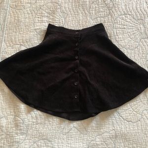 Black Corduroy Skater Skirt
